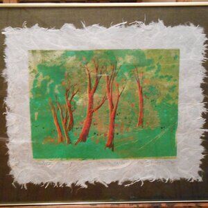 Have one to sell? Sell now Yankel Ginzburg Japanese Rice Paper Woodcut "Wild Tr